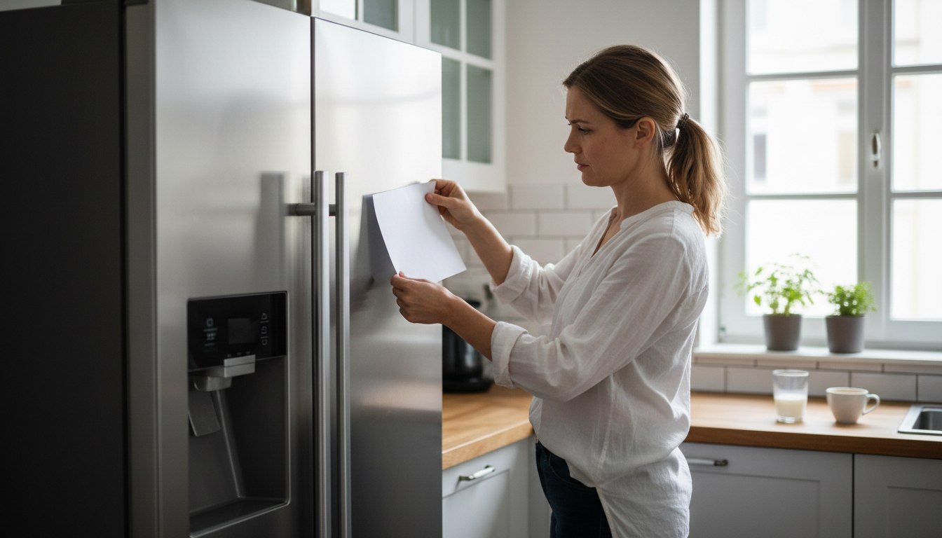Der einfache Papier-Test für den Kühlschrank