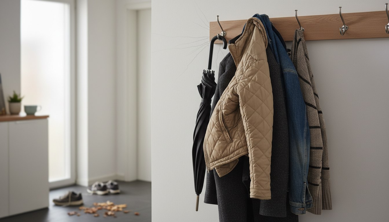 Der „Jacken-Turm“ an der Garderobe: Warum ein einziger Haken oft zu viel Last trägt