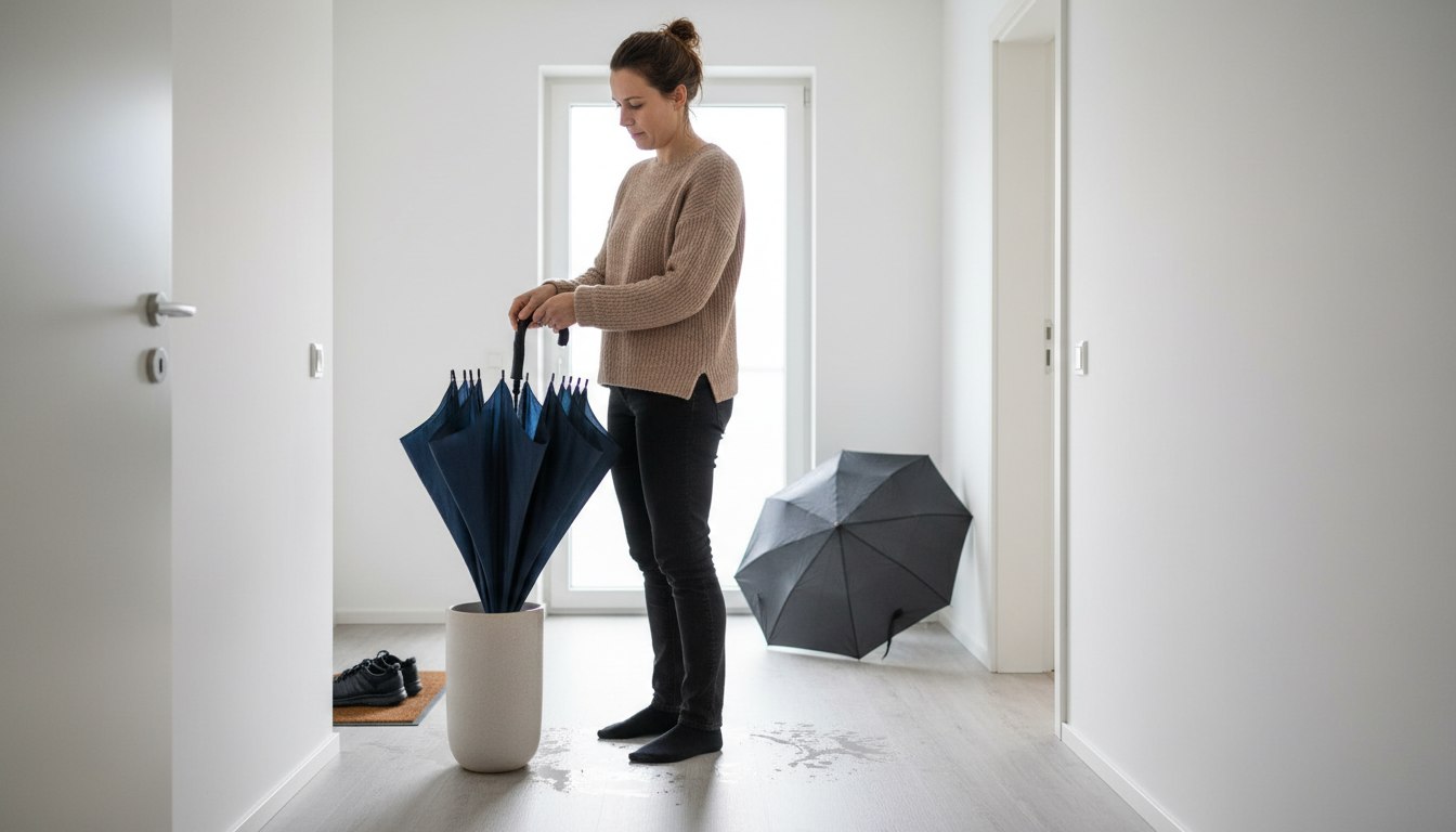 Der nasse Begleiter im Flur: Warum wir unsere Regenschirme fast alle falsch trocknen
