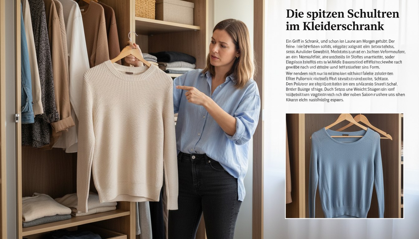 Die spitzen Schultern im Kleiderschrank