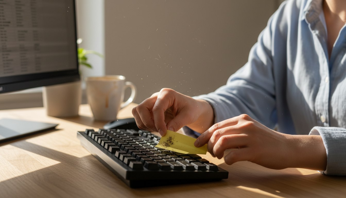 Die Klebestreifen-Jagd zwischen den Tasten