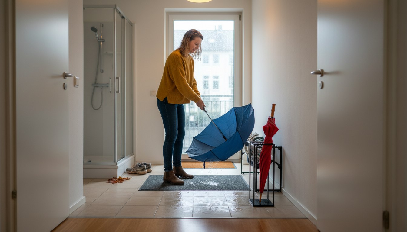 Warum Ihr Regenschirm im Flur nicht „zelten“ sollte