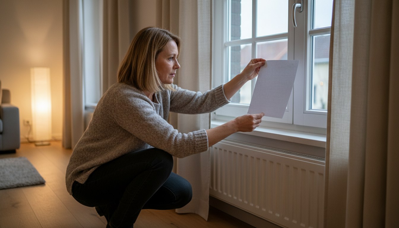 Ein einfaches Blatt Papier entlarvt den heimlichen Wärmedieb