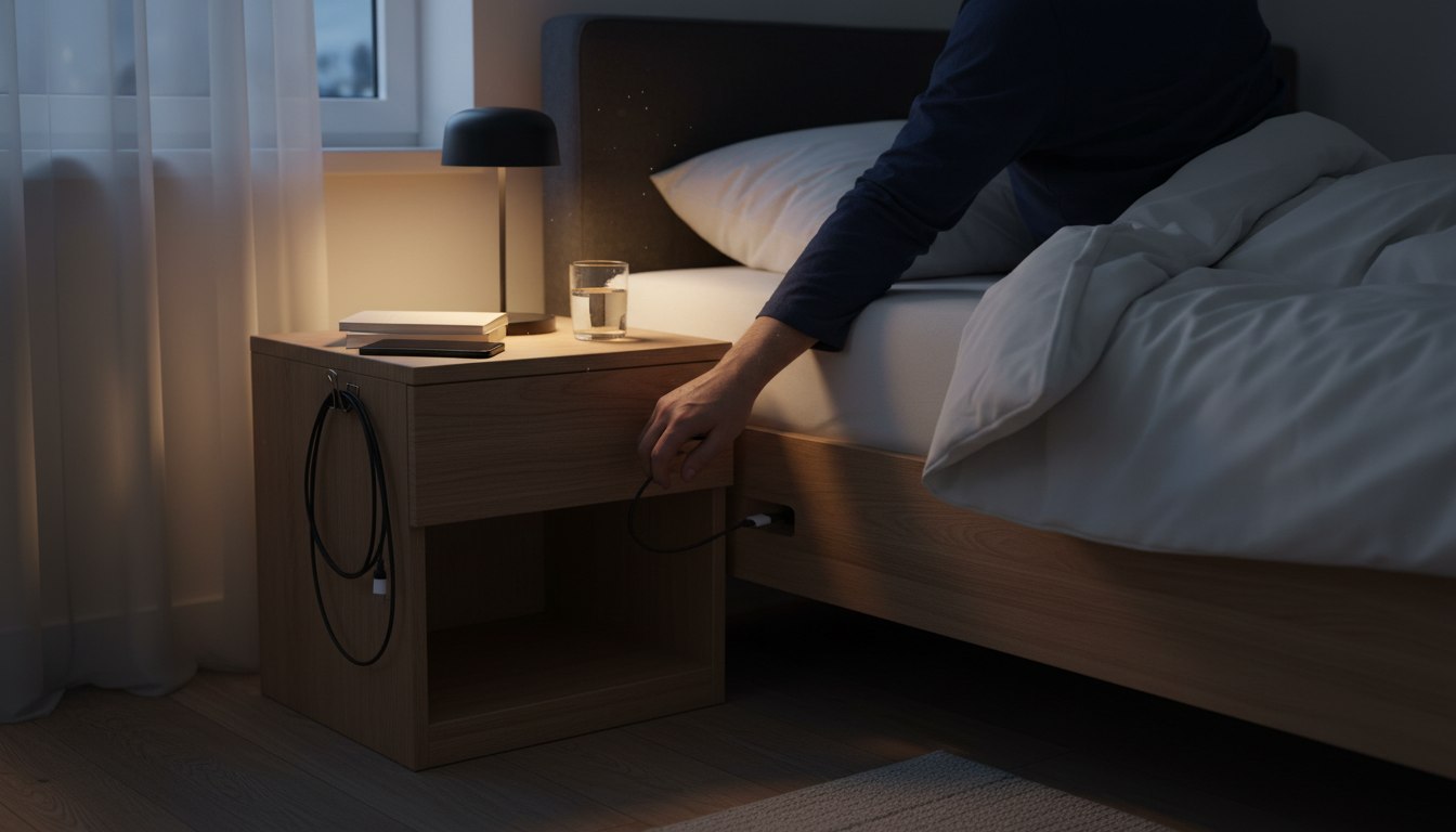 Der Griff ins Leere: Warum Ihr Ladekabel ständig vom Nachttisch flüchtet