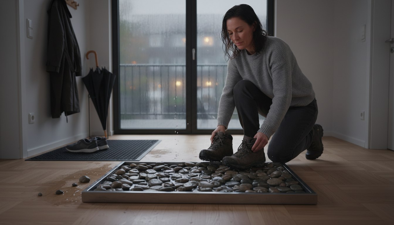 Warum ein steiniger Empfang im Flur nasse Schuhe schneller rettet