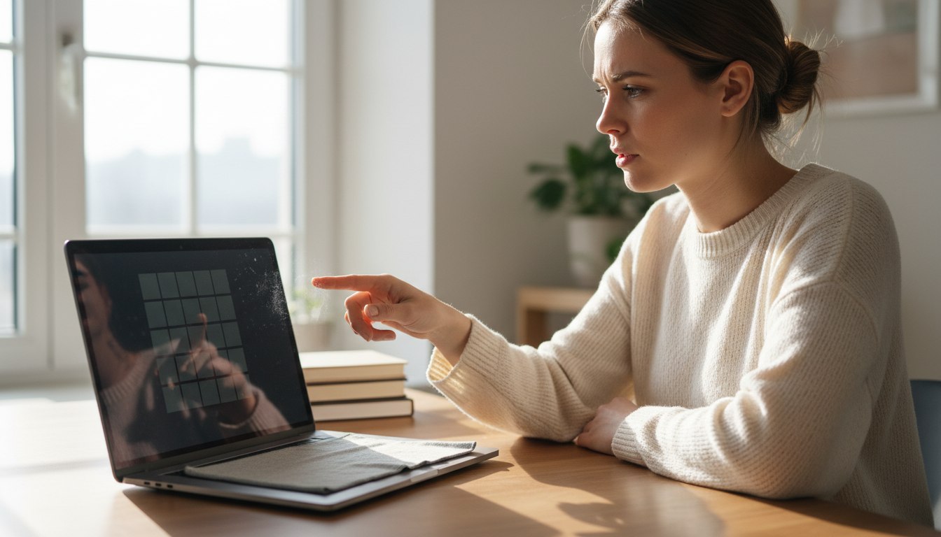 Das Rätsel der quadratischen Schatten auf dem Bildschirm