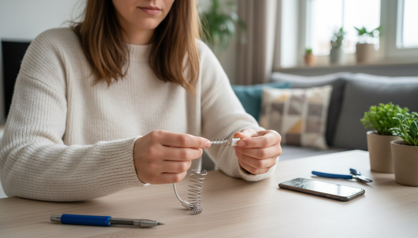 Warum eine alte Kugelschreiber-Feder Ihr Ladekabel rettet
