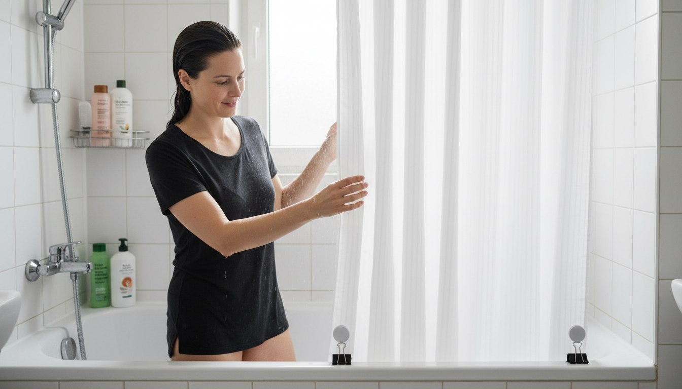 Die lästige Umarmung unter der Dusche: Mit diesem simplen Trick bleibt der Vorhang auf Distanz
