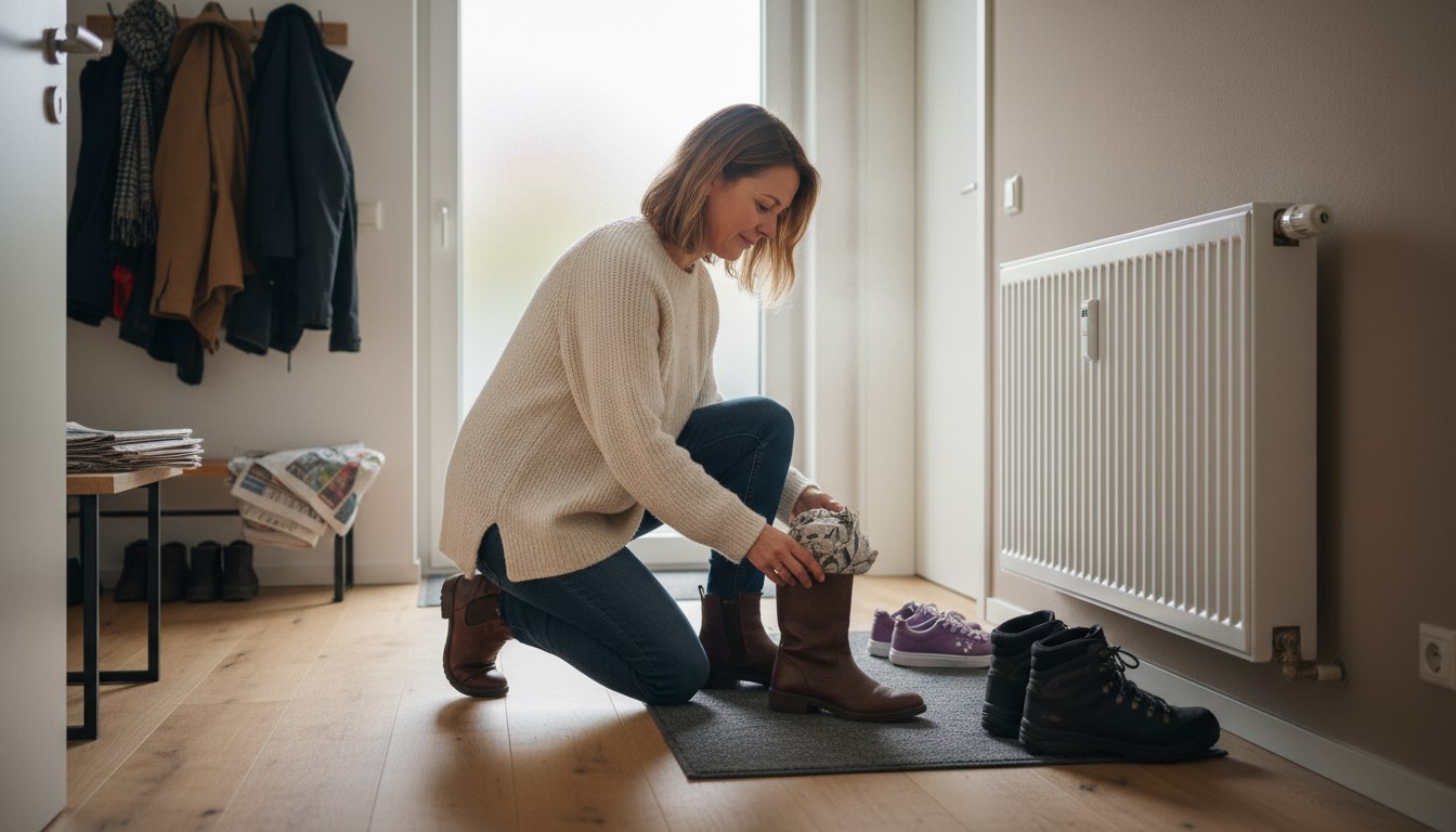 Warum der warme Platz an der Flurheizung Ihren Schuhen heimlich schadet