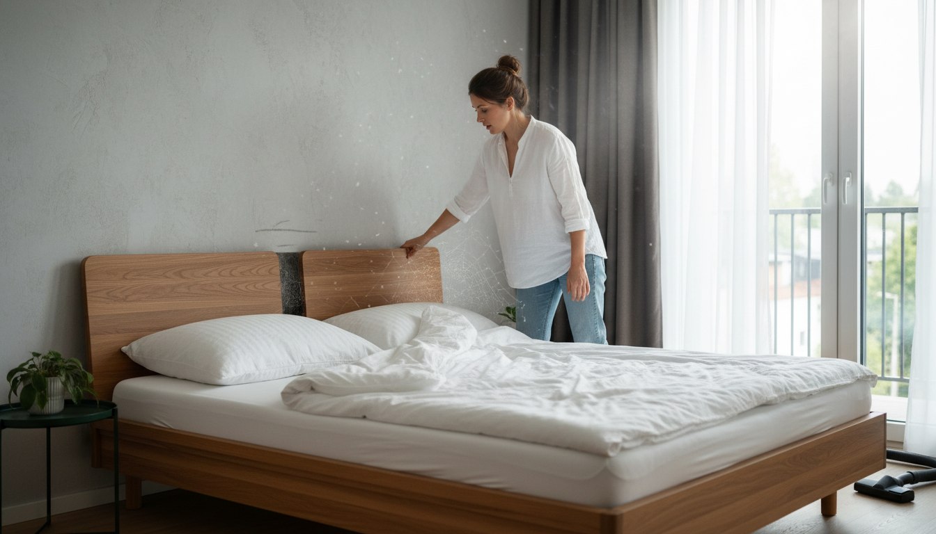 Der unsichtbare Staubfänger: Warum wir unser Bett öfter ein Stück von der Wand rücken sollten