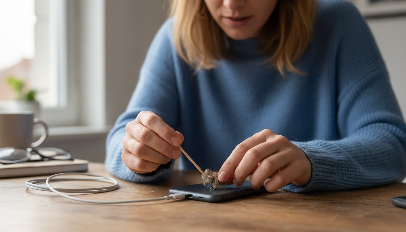 Der vermeintliche Defekt: Warum das Smartphone oft nur eine sanfte Reinigung braucht