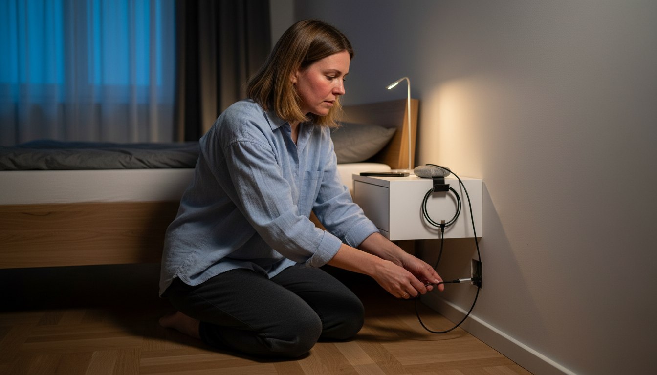 Das nächtliche Ende der Suchaktion hinter dem Nachttisch